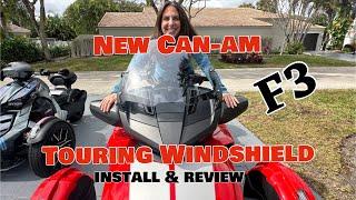 Can-am F3 Touring Windshield (install & review)