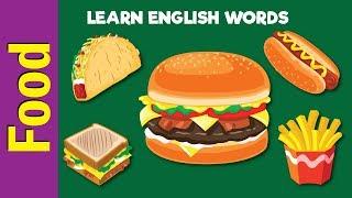 Learn Food Vocabulary | Video Flash Cards | ESL for Kids | Fun Kids English