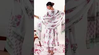 Latest design anarkali suit, Floral printed cotton anarkali, #anarkali #trending #shortsviral