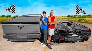 Lamborghini Revuelto vs Tesla Cybertruck | DRAG RACE