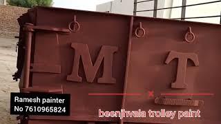 Ganganagar trolley paint sahi ret me krvaye R k painter beenjhvala #painting #painter