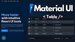 Data Tables - Learn Material UI Components in React