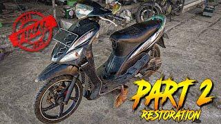 RESTORATION of automatic YAMAHA MIO sporty 2007 proper modifycation