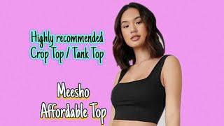 Crop Top/Tank Top from meesho//#ashortaday #viral #fashion #blacktop #jafrinanjum #shortvideo