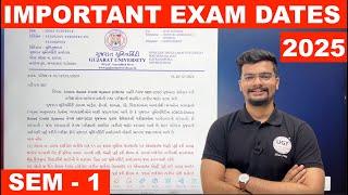 Important Exam Dates 2025 | GUJARAT UNIVERSITY | All courses of Gujarat University | UGT