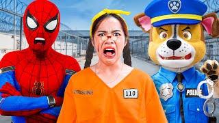 Chief Soyay Survives World's Strictest Jail of Cop Spider-Man and Paw Patrol Chase for 10 000$!