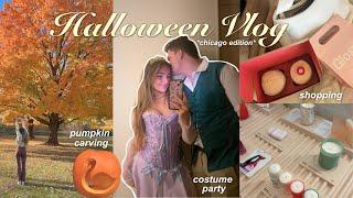 HALLOWEEN VLOG  trip to Chicago, pumpkin carving, & party