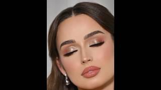 لوك صيفي فخم بألوان الصيف الجميله مشمشي ولحمي مع لمعة الجليتر الوردي الناعم #makeup #makeuptutorial