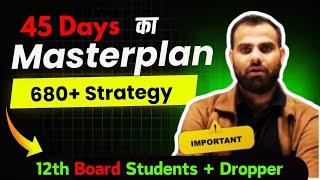 45 Days Gameplan  12th + Droppers ️ (Timetable + Test + Revision + Backlog ) MR Sir