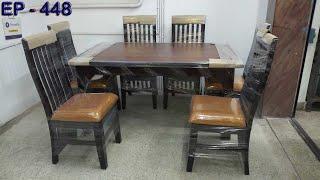 6 seated solid wooden dining table design & idea | EP.448 | sri mari furniture | sri maari furniture