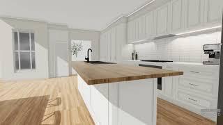 Blampied Hamptons Kitchen 3D Walkthrough - Advanced Cabinetry