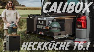 Outdoor Kitchen  Calibox Chicken Kitchen with Big Green Egg mini Module in VW Bulli T6.1 Camper Van