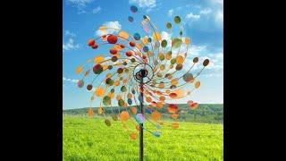 Celebration Multicolored Outdoor Garden Metal Wind Spinner