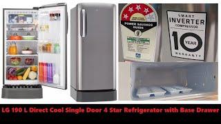 LG 190 L Refrigerator with Base Drawer | Shiny Steel GL-D201APZY | Unboxing and Detailed Review |