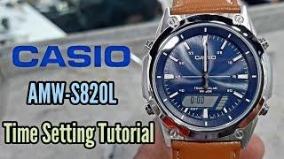 Casio Digital Watch AMW-S820 Time Setting Instructions | SolimBD | Watch Repair Channel