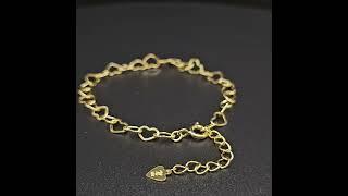 BN Jewellery Design-Women's Bracelet 925 Sterling Silver with Gold Plated (Style#2001 04230)