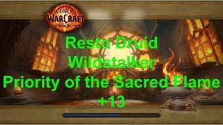 Wildstalker +13 Priority of the Sacred Flame| Resto Druid PoV | 11.1 WoW TWW