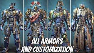 Warhammer 40,000 Space Marine 2 - All Armors & Customization Showcase (2024) 4K 60FPS