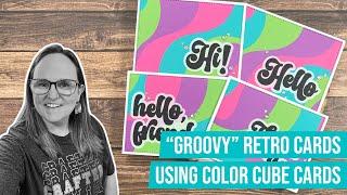 Let's Get Crafty LIVE  Making GROOVY Retro-Style Cards with Color Cube Cards | BONUS SVG