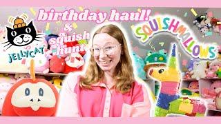  birthday plush haul  (jellycats, squishmallows, & more!)