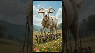 Unbelievable! Tiny Heroes Save the GIANT Goat! mini workers #shorts #trending #ai