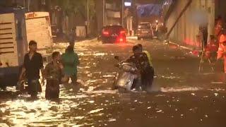 Watch: Heavy rains lash Mumbai, cause traffic jams on water-logged streets