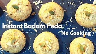 Instant Badam Peda | No cook Diwali recipe badam peda | Almond Sweet | IKF -Indian Kitchen Flavours