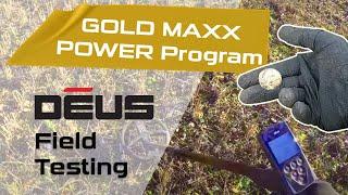 XP Deus testing the Gold Maxx Power program