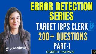 Error Detection Series-1 | IBPS Clerk | Sakshi Pahwa