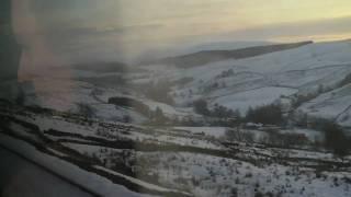 The Settle and Carlisle Railway on a very beautiful winter sunset.