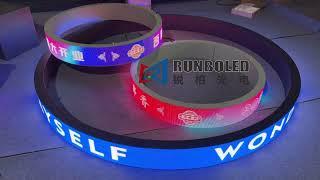 Indoor Outdoor Round Ring Shape LED Digital Sign Display #ringleddisplay #roundledwall #ledscreen