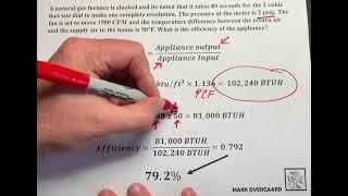 FURNACE EFFICIENCY CALCULATION