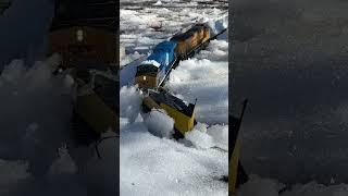 ￼ incredible snow/ice plowing #locomotive #train #lioneltrains #trains #railroad #snowtrain  #Viral