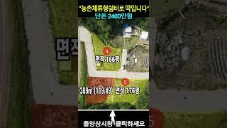 도로+전기+물+전망좋은 곳 !! 119평,166평,176평,562평 먼저 선택하는 사람이 장땡??  농촌체류형쉼터로 최고의 땅~