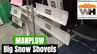 Manplow Big Snow Shovels EZ Glide Edges Reversible Poly Blade | Weekend Handyman