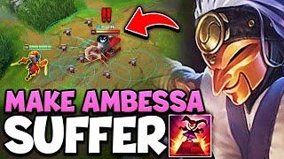 GIVING NEW CHAMP AMBESSA A TASTE OF MY AP SHACO!! (SHE WAS MALDING)