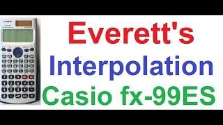 Everett's Interpolation Formula Explained with Example on Casio fx-991ES Calculator