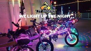 LIT RIDERZ - Hermosa Beach ride and tree lightting. 11/20/22