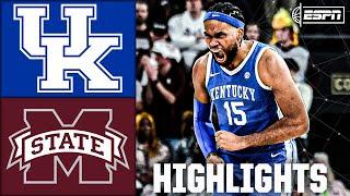 Kentucky Wildcats vs. Mississippi State Bulldogs | Full Game Highlights | ESPN College Basketball