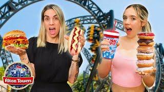 Only Eating THEME PARK Food for 24 HOURS! 