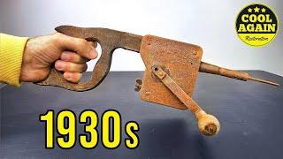 1930 Belgian Hammer Drill Restoration - The Coolest Tool You Ever Seen