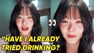 EUNCHAE's response if she already drank alcohol w/ her unnies after turning 18