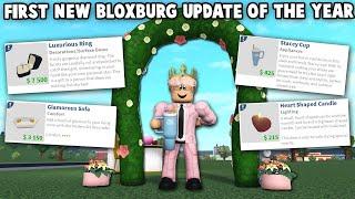 THE FIRST NEW BLOXBURG UPDATE OF THE YEAR.. WEDDING RINGS, FURNITURE, STANLEY CUP? AND MORE!