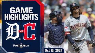 Detroit Tigers at Cleveland Guardians FULL GAME HIGHLIGHTS Oct 10, 2024 | MLB Play-Offs 2024