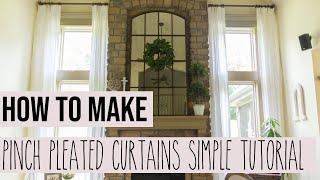 DIY Pinch Pleat Curtains Drapes with Buckram