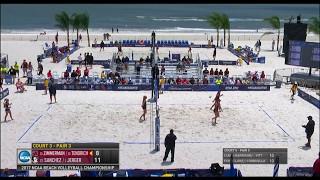 2017 NCAA Beach Volleyball Championship FSU vs SC Court #3 (Raw Video)