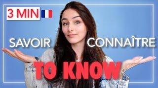 Learn FRENCH in 3 MINUTES : Savoir vs Connaître / Most common mistakes in French