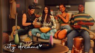 hanging out with our new friends! ~ ep.3 ~ city dreams  the sims 4