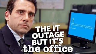 the microsoft outage explained by the office | The Office US | Comedy Bites