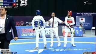 Shivam Tyagi IND  vs Sweden  U74 kg in world Taekwondo Championship Baku 2023.#india #taekwondo